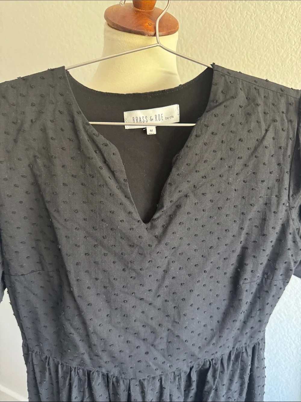 Brass & Roe Clair clip dot dress BLACK - Picture 3 of 4